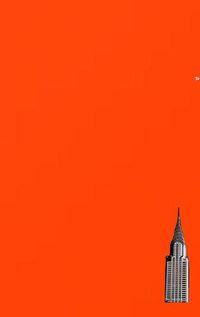 Cover image for NYC Chrysler building bright orange grid style page notepad $ir Michael limited edition