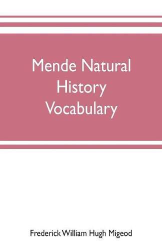 Mende natural history vocabulary