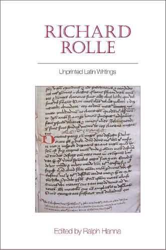 Cover image for Richard Rolle: Unprinted Latin Writings