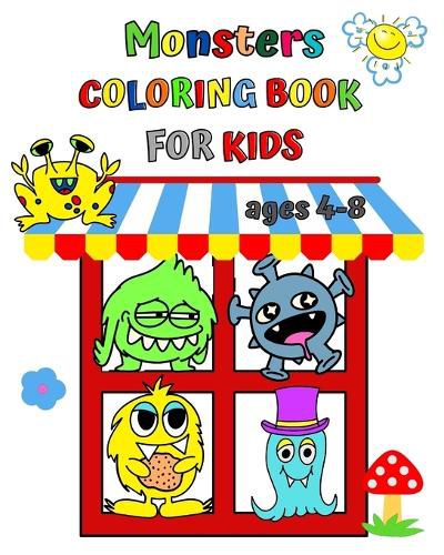 Monsters Coloring Book for Kids ages 4-8