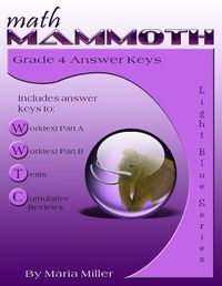 Cover image for Math Mammoth Grade 4 Answer Keys