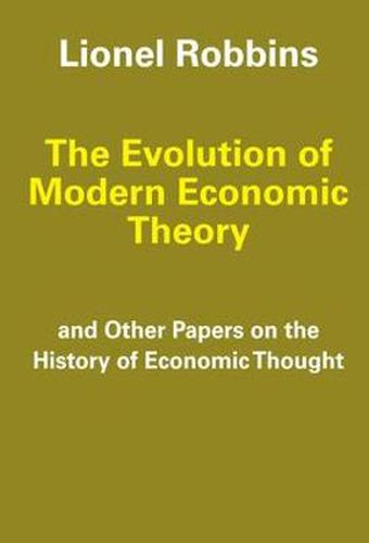 Cover image for The Evolution of Modern Economic Theory: And Other Papers on the History of Economic Thought