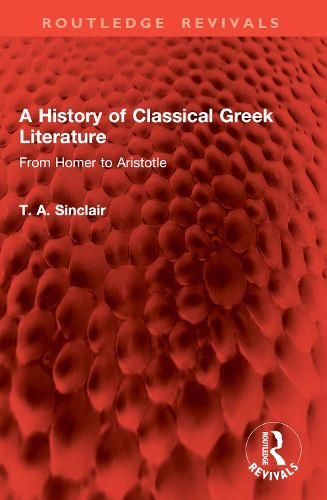 Cover image for A History of Classical Greek Literature