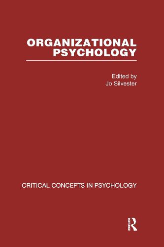 Cover image for Organizational Psychology: Critical Concepts in Psychology (4 vols)