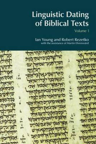 Cover image for Linguistic Dating of Biblical Texts: Vol 1