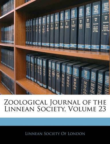 Cover image for Zoological Journal of the Linnean Society, Volume 23