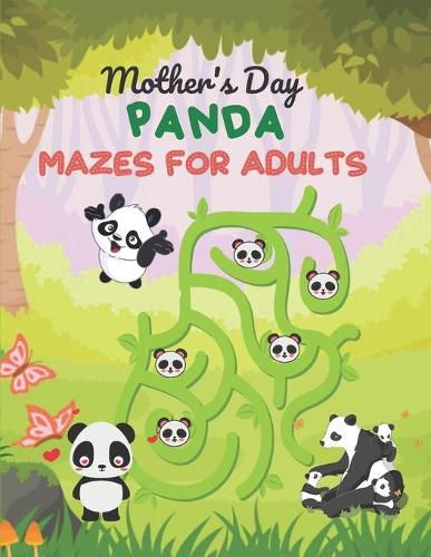 Cover image for mother's Day PANDA MAZES FOR ADULTS