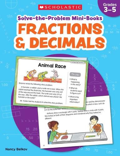 Cover image for Solve-The-Problem Mini Books: Fractions & Decimals: 12 Math Stories for Real-World Problem Solving