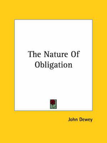 Cover image for The Nature of Obligation