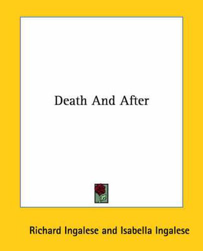 Cover image for Death and After