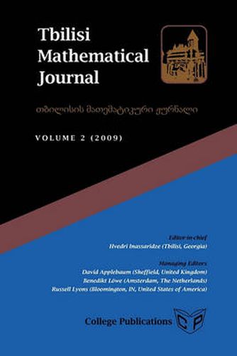 Cover image for Tbilisi Mathematical Journal Volume 2 (2009)