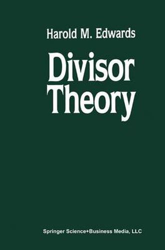 Cover image for Divisor Theory