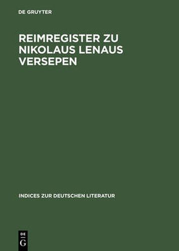 Reimregister Zu Nikolaus Lenaus Versepen