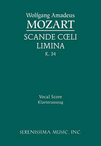 Cover image for Scande Coeli Limina, K. 34 - Vocal Score