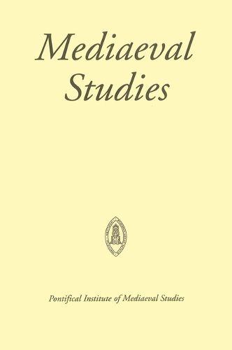 Cover image for Mediaeval Studies 81 (2019, Publ. 2020)