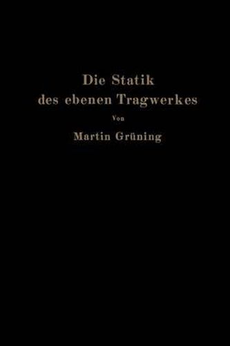 Cover image for Die Statik Des Ebenen Tragwerkes