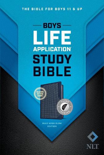 Cover image for NLT Boys Life Application Study Bible, Blue/Neon, Indexed