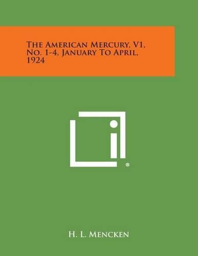 Cover image for The American Mercury, V1, No. 1-4, January to April, 1924