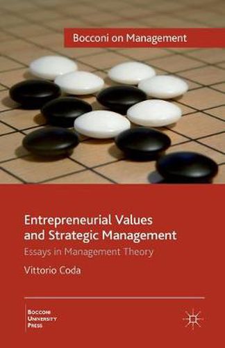 Cover image for Entrepreneurial Values and Strategic Management: Essays in Management Theory