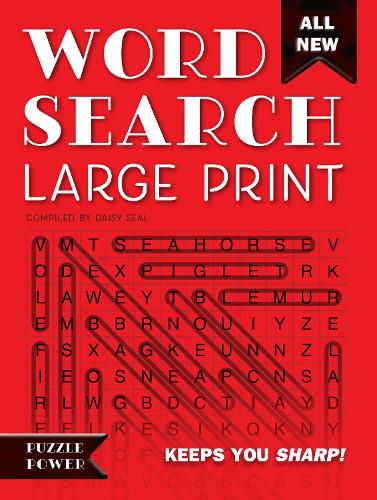 Cover image for Word Search Large Print (Red): Word Play Twists and Challenges