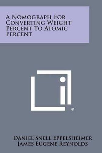 A Nomograph for Converting Weight Percent to Atomic Percent