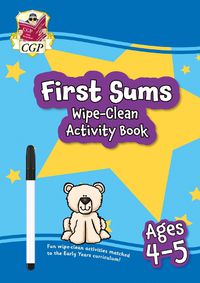 Cover image for First Sums Wipe-Clean Activity Book for Ages 4-5 (with pen)