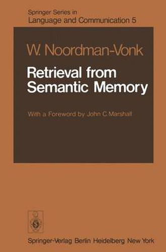 Cover image for Retrieval from Semantic Memory