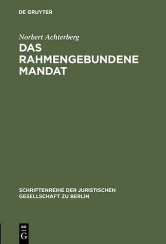 Cover image for Das rahmengebundene Mandat