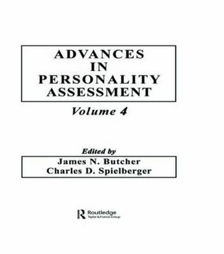 Cover image for Advances in Personality Assessment: Volume 4