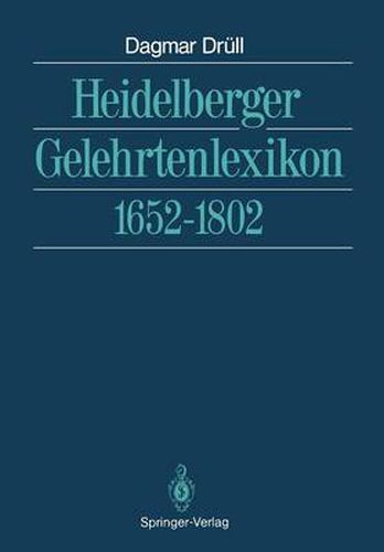 Cover image for Heidelberger Gelehrtenlexikon