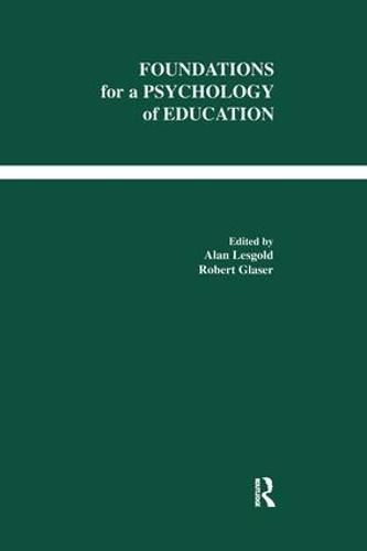 Cover image for Foundations for A Psychology of Education