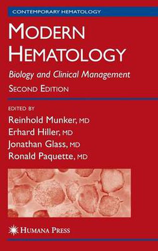 Cover image for Modern Hematology: Biology and Clinical Management