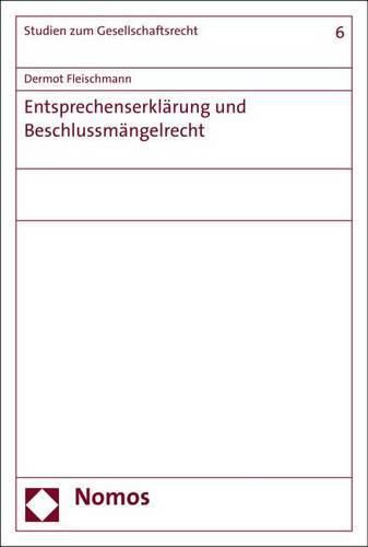 Cover image for Entsprechenserklarung Und Beschlussmangelrecht
