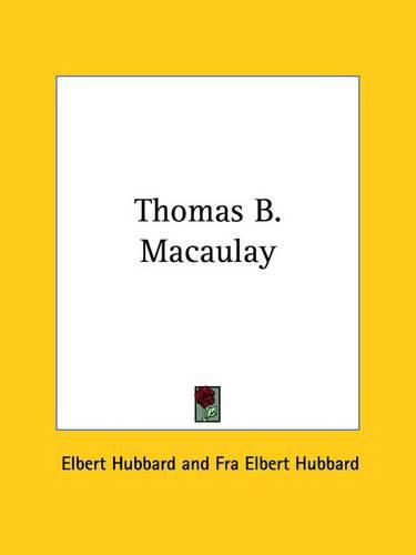 Cover image for Thomas B. Macaulay