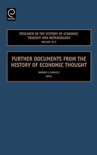 Cover image for Further Documents from the History of Economic Thought