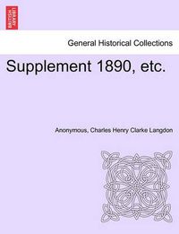 Cover image for Supplement 1890, Etc.