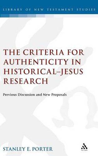 Cover image for Criteria for Authenticity in Historical-Jesus Research