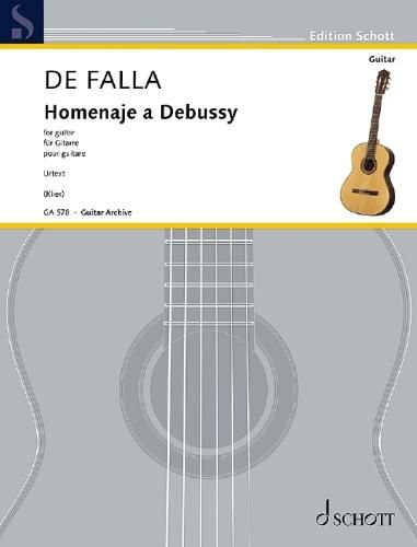 Cover image for Homenaje a Debussy (Tribute to Debussy) for Guitar