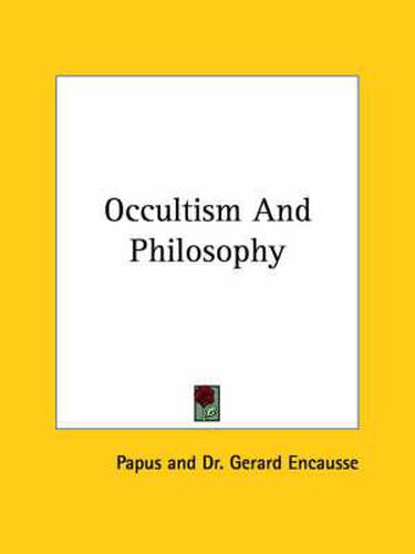 Cover image for Occultism and Philosophy