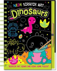 Cover image for Neon Scratch Art Dinosaurs