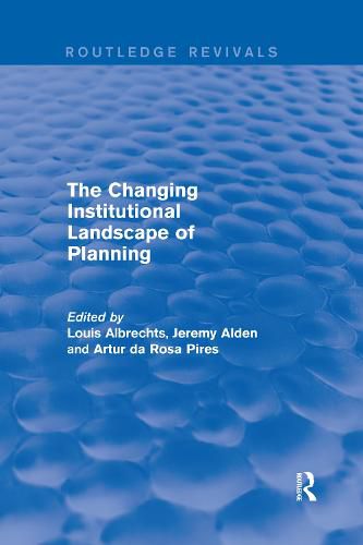 Cover image for The Changing Institutional Landscape of Planning