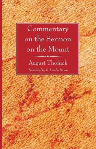 Cover image for Commentary on the Sermon on the Mount