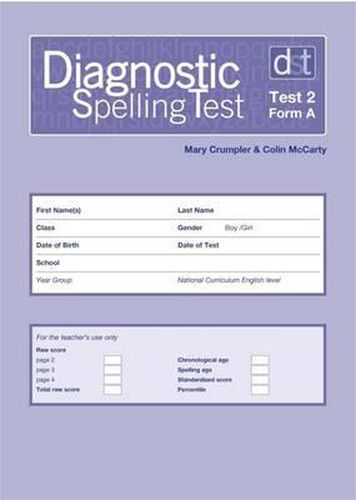 Cover image for Diagnostic Spelling Test 2, Form A (Pk10)