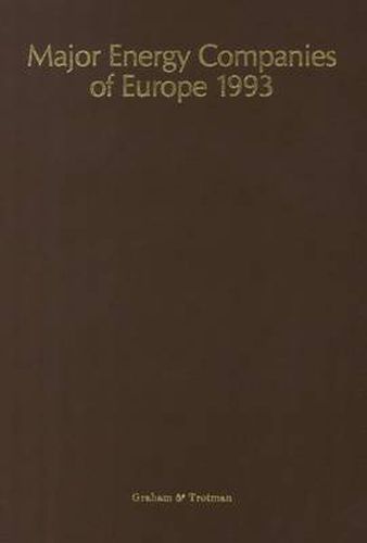 Cover image for Major Energy Companies of Europe 1993