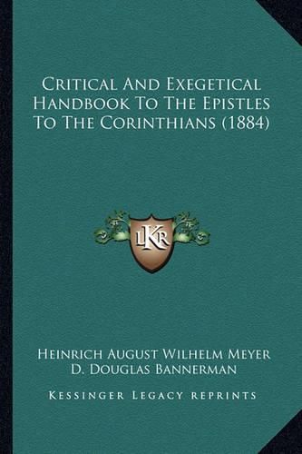 Critical and Exegetical Handbook to the Epistles to the Corinthians (1884)