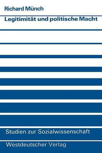 Cover image for Legitimitat und Politische Macht