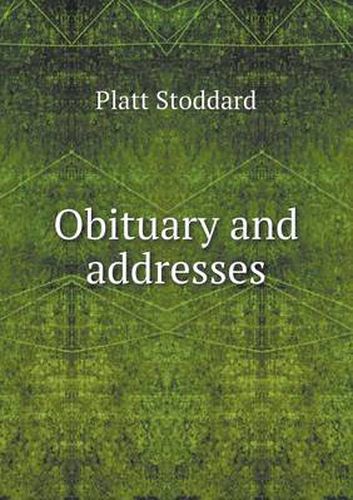 Cover image for Obituary and addresses