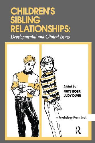 Cover image for Children's Sibling Relationships: Developmental and Clinical Issues