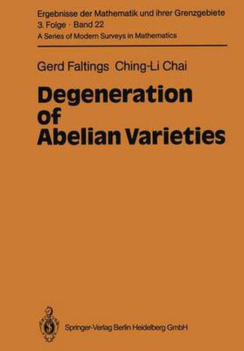 Cover image for Degeneration of Abelian Varieties