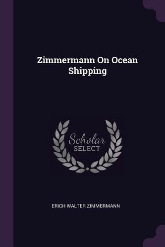 Cover image for Zimmermann On Ocean Shipping